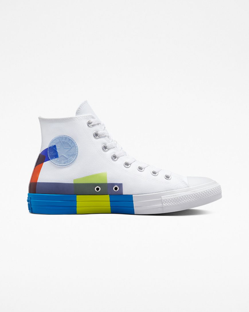 Tenisi Inalti Barbati Converse Chuck Taylor All Star Space Racer Albi Albastri Albi | RO GAKLT126